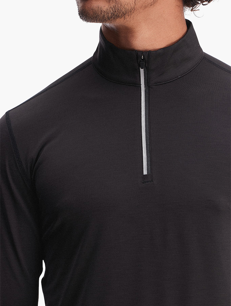 MyRunway | Shop PUMA Black Youv Quarter Zip Long Sleeve Sweatshirt
